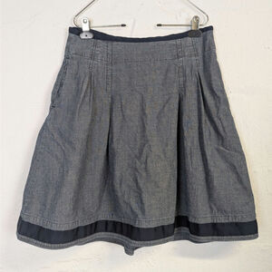 Y2K LL Bean Denim Skirt Blue Jeans Womens 8 Classic Preppy Western County A Line